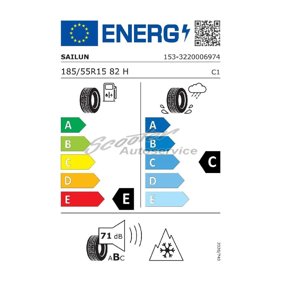 1x 185/55 R15 82H Sailun Winter-Reifen Ice Blazer Alpine Plus 3PMSF | 60482 - Bild 2 von 3