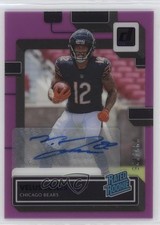2022 Panini Clearly Donruss Rated Rookie Purple 92/175 Velus Jones Jr Auto 0i5i