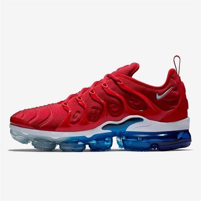 Red White Blue Nike Air VaporMax TN Plus Sneaker Shoes Men s