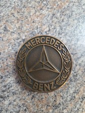 VINTAGE 1970s UB MERCEDES BENZ CAR COMPANY SOLID BRASS BELT BUCKLE