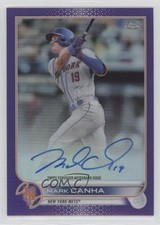 2022 Topps Chrome Veteran Purple Refractor 107/250 Mark Canha #CVA-MC Auto 0s55