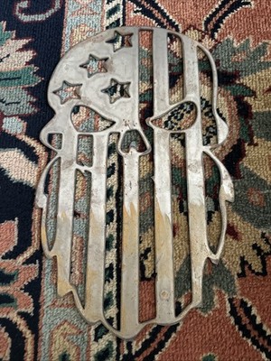 Punisher Skull American Flag Metal Wall Art USA Patriotic Steel Decor 15 