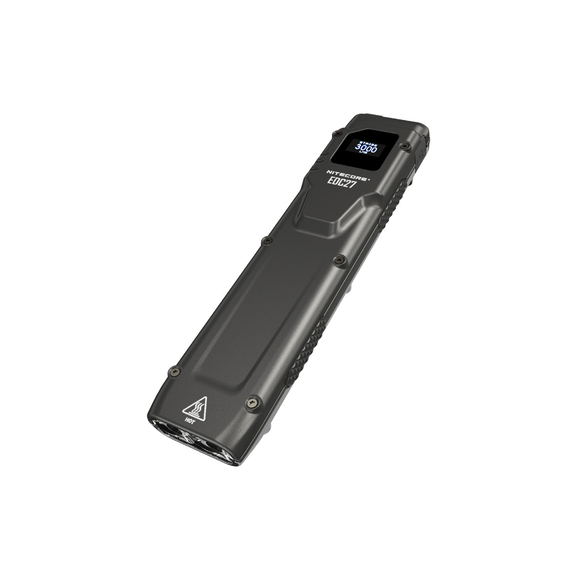 Nitecore - 3000 Lumens Flat ED27 Flashlight, OLED Display, USB-C Rechargable