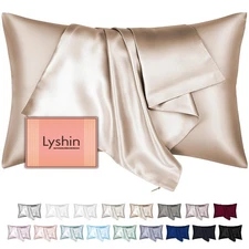 Mulberry Silk Pillow Cases Standard Size with Hidden Zipper, Ultra Smooth and...