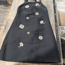 Kate Spade New York Black Embellished Pearl Crystal Sleeveless Dress Size 6