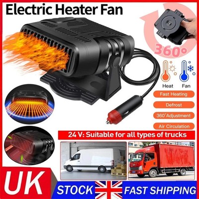 200 W Autoheizung Tragbar Elektrisch Heizgebläse Defogger Defroster Demister 24 V UK