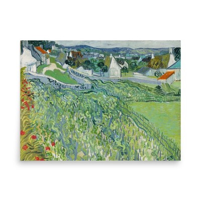 Vineyards at Auvers Van Gogh Post Impressionist Landscape Art Print