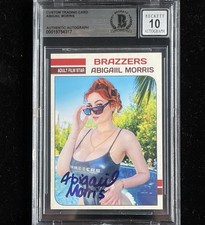 Abigaiil Morris Signed Custom Trading Card BAS Beckett COA Autograph Grade 10