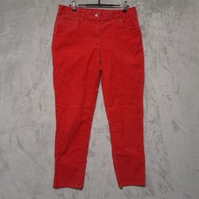 Lands End Size 8 Corduroy Fit 1 Mid Rise Tapered Leg Pants Red Casual