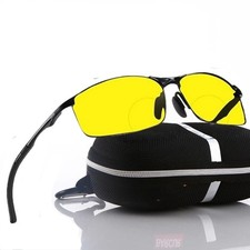 Herren Nachtfahrbrille Gelb Fahren Polarisiert Sonnenbrillen Night Vision Goggle