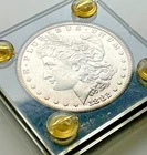 1882-O Morgan Silver Dollar New Orleans Mint Better Grade AU BU Vintage Holder