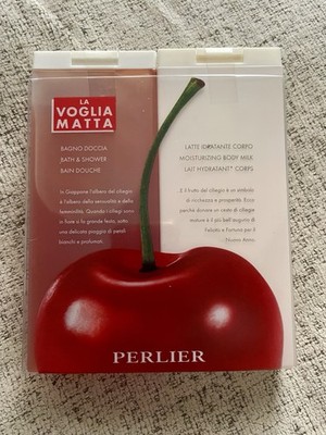 La Voglia Matta Cherry  Perlier 6.7 oz shower gel + 6.7 oz milk BRAND NEW Sealed