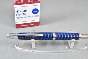 Pilot Vanishing Point -- Blue/Carbon Pattern,  Double nib customized by R.Binder