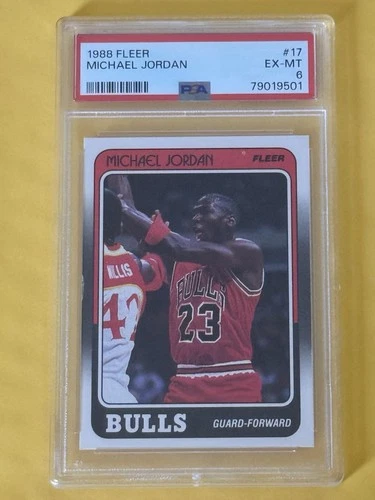 1988 FLEER #17 MICHAEL JORDAN PSA 6