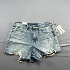 Blank Nyc The Barrow Denim Shorts Womens 28 Blue Vintage High Rise Distressed
