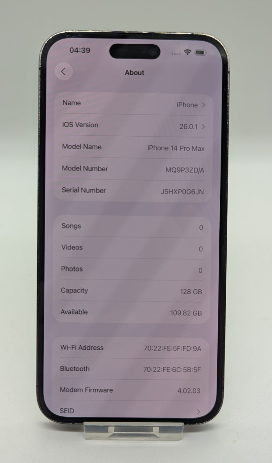 Apple iPhone 14 Pro Max 128GB Space Black Unlocked 80% Battery Health (B) image 7