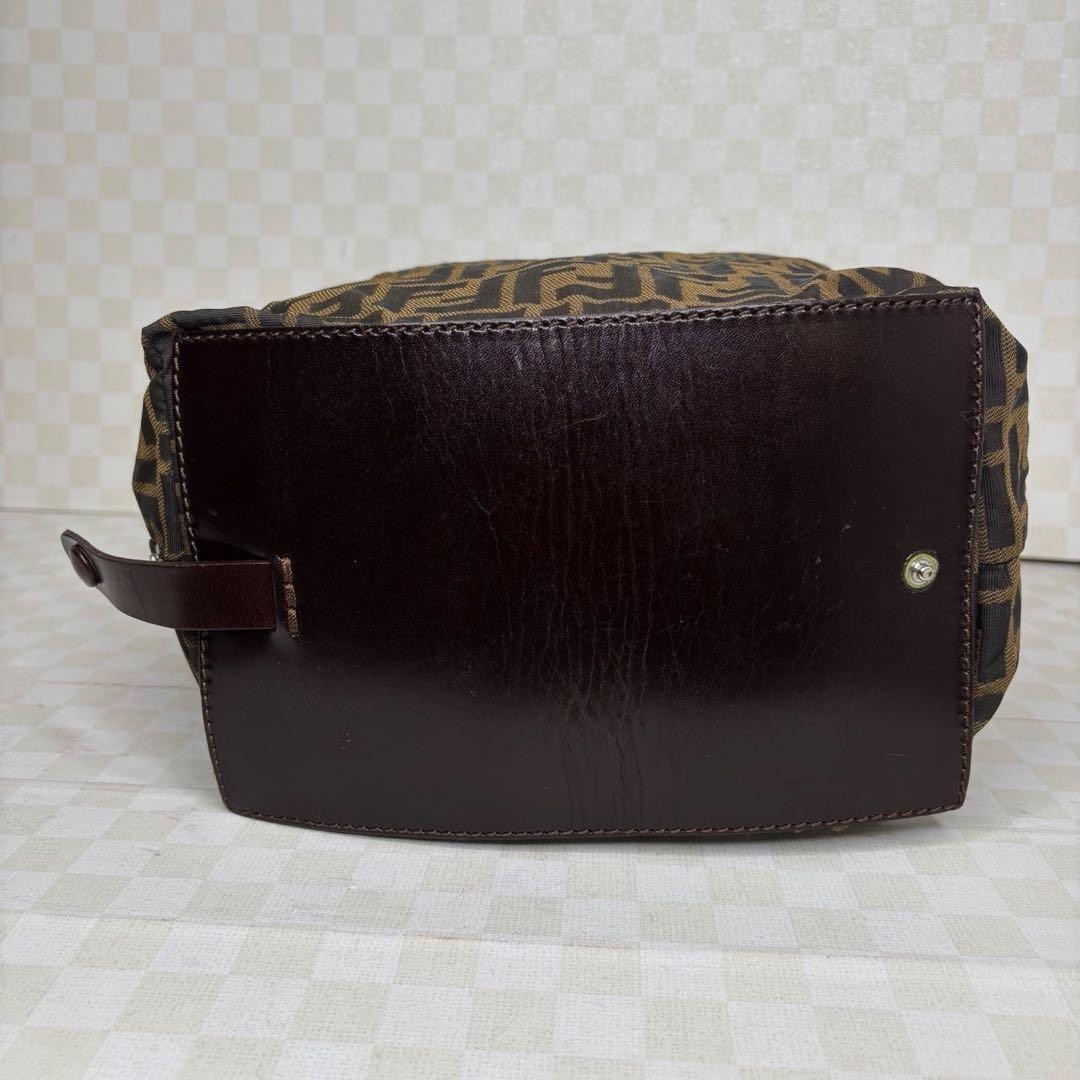 FENDI Zucca Tote Bag in Brown Canvas Leather Women's One-Shoulder Signature thumbnail 7