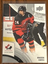braeden cootes 2025 Team Canada Hockey #3 Red Foil