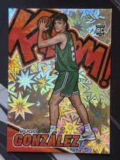 2025-26 Panini Signature Series Hugo Gonzalez Kaboom! Celtics Rookie RC SSP