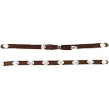 M & F Western Concho Embellished Leather Hat Band