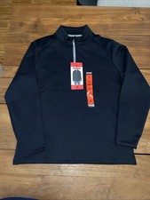 Kirkland Signature Men  s 1/2 Zip Pullover , UPF 50 , Black Medium. S1