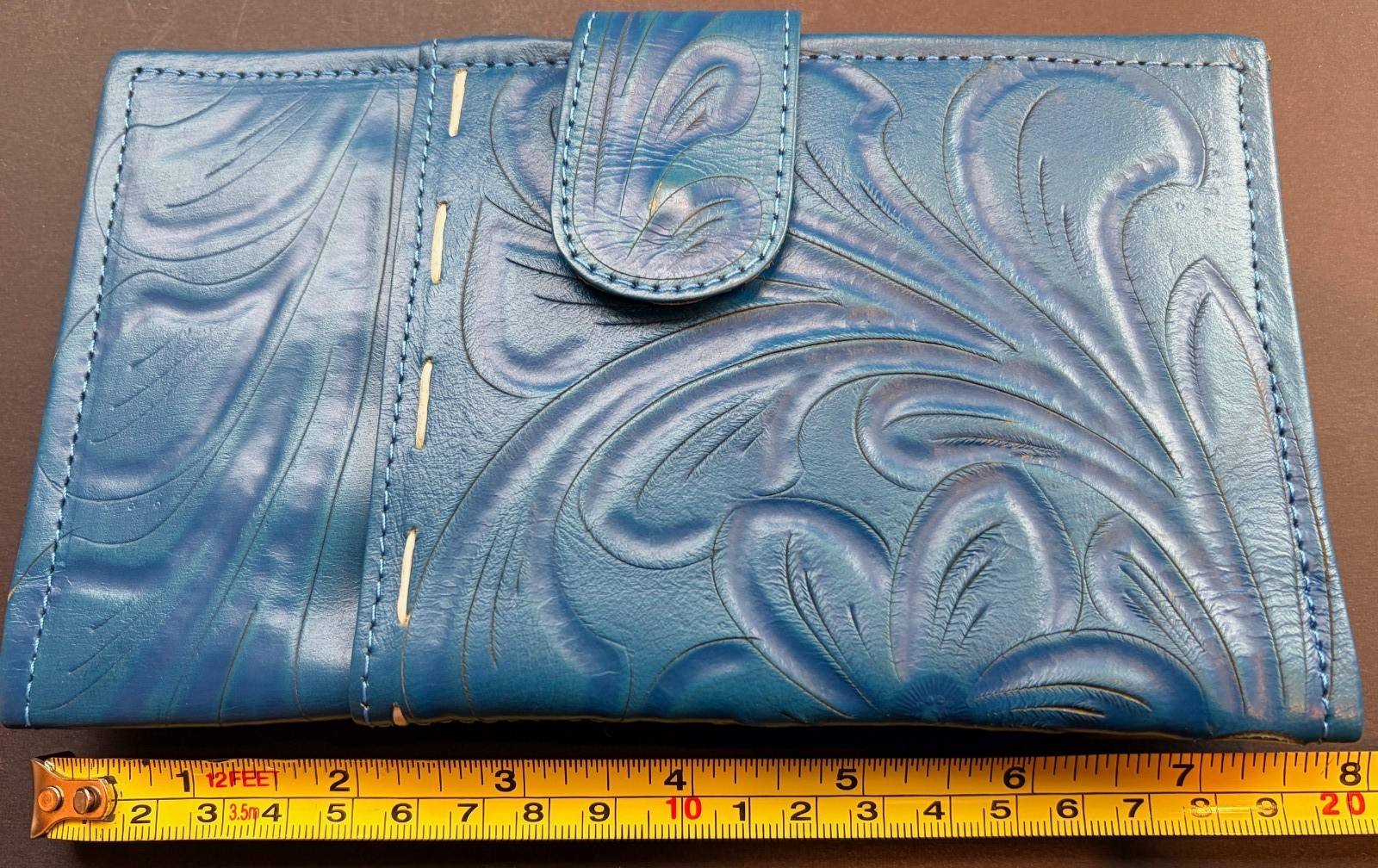 Ladies Blue Tooled Leather Wallet (NWT)