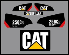 Fits Caterpillar 256C2 256C 2 High Flow XPS Skid Steer Decal Kit - Cat Decal Set