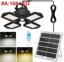 168LED Solar Pendant Light Outdoor Indoor Solar Powered Motion Sensor Shed Light