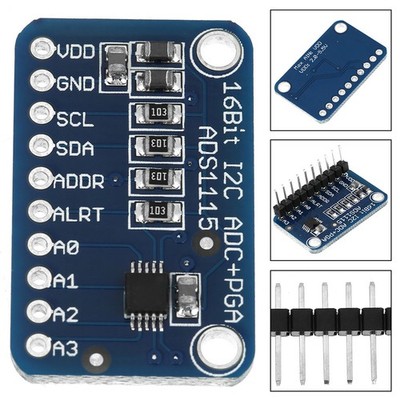 2er-Set ADC 16 Bit I2C ADC Entwicklungsboard Analog-Digital-Wandlermodul V5X1