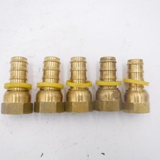 5 Pack Parker Push On Hydraulic Brass Hose Fitting 3/4" Hose ID X 1" Female NPT