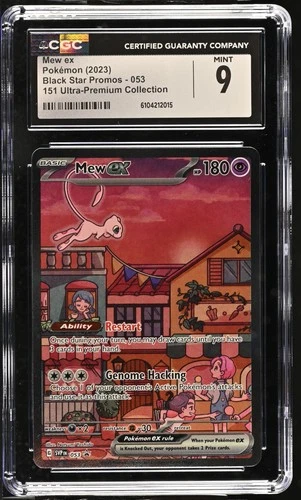 CGC 9 MINT Mew EX 053 151 ULTRA-PREMIUM COLLECTION PROMO Pokemon Card 015