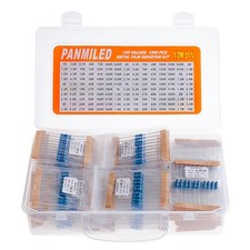 150 Values 1500 Piece Resistor kit 1/2W 1 , 1 ohm -10M ohm Metal Film Resisto...