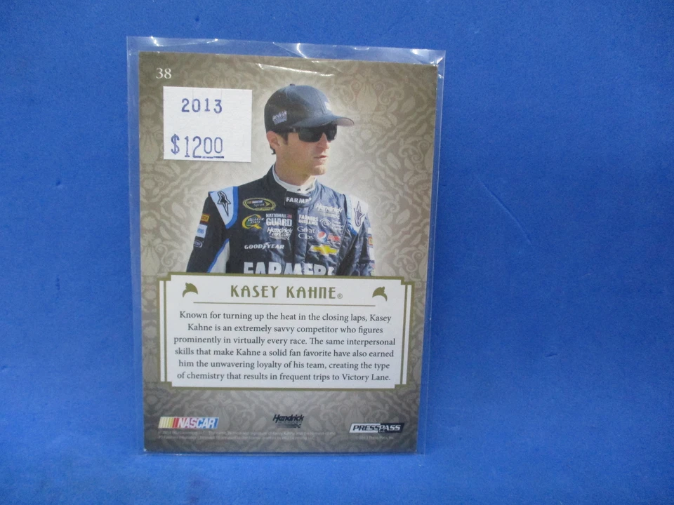 Rare 2013 Press Pass Showcase Elite Exhibit Green foil 04/20 Kasey Kahne #38 - Image 2 of 2