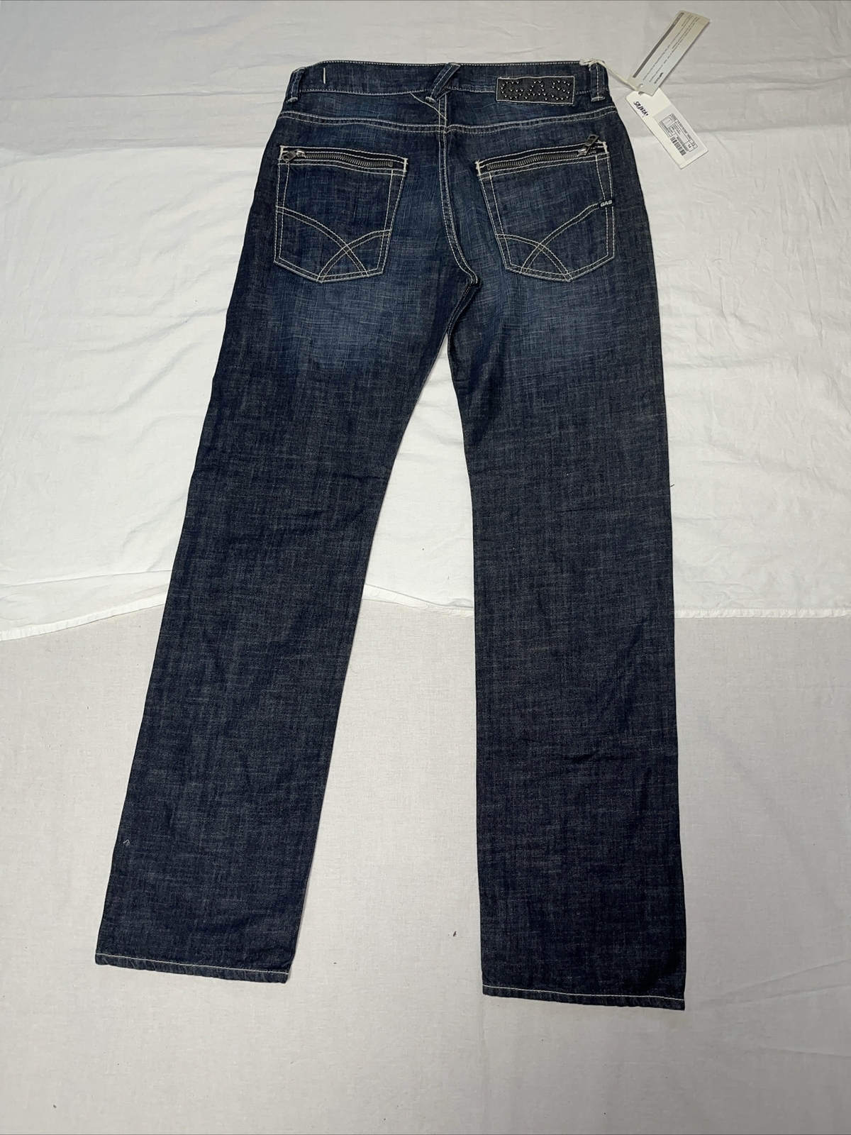 Gas Teenage Jeans Distressed Wash Size 14Y 166 Waist 82cm Dark Blue SM1051 image 6