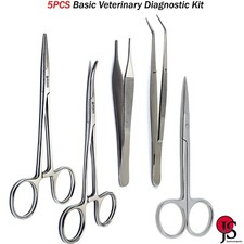 Surgical Veterinary Instruments Halsted Forceps Hemostat Tissue Plier Scissors