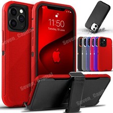 For iPhone 12 Mini 11 Pro Max Shockproof Protective Rugged Case Belt Clip