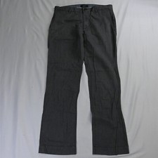 Banana Republic 33 x 32 Gray Oxford Straight Fit Dress Pants