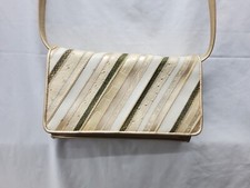 vintage 90s Gold  white snake skin crossbody Bag