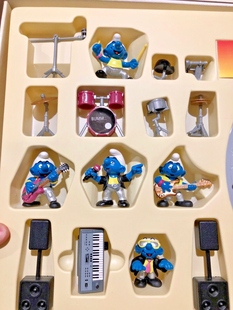 アメコミ SCHLEICH SMURFS 40TH ANNIVERSARY 1998 SCHLEICH SMURFS 40TH ANNIVERSARY 1998 SMURF BAND PLAYSET BY
