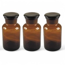 Apothekerflasche Braun Flasche Vase Rundschulterflasche Weithalsfalsche 3er-Pack