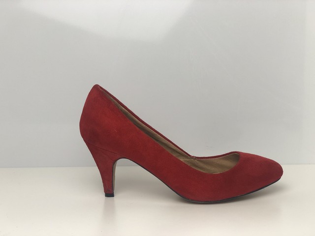 red suede court shoes uk