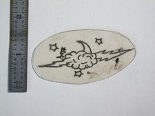 vtg 1960s 1970s Tattoo acetate stencil Moon Bolt Stars Cloud signed SKY1