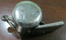 MADE IN JAPAN LARGE ALARM WHISTLE WITH LOOP FOR CORD,POLICE OR COACH WHISTLE