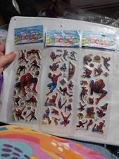 Vintage Spider Man Comics Super Hero Puffy Stickers 3 Different Sheets