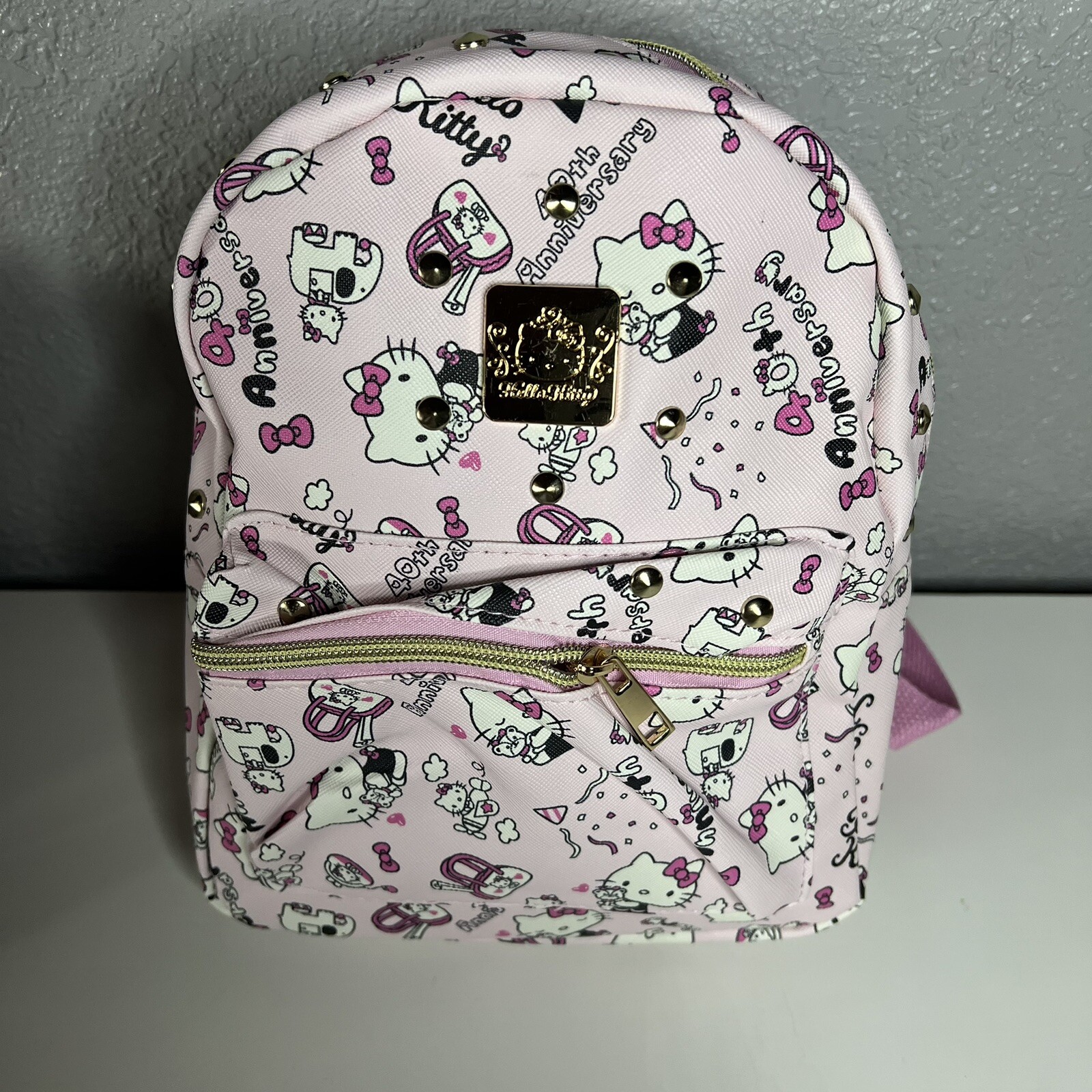 Hello Kitty Small Pink & White Backpack with Adjustable Straps