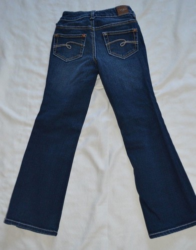 Justice Jeans Girls 7R Simply Low Boot Cut Dark Wash Cotton Blend Everyday - Picture 5 of 6