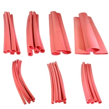 3:1 Heat Shrink Tubing Adhesive Dual Wall Starter Kit - 160Pcs - 6" Sections Red