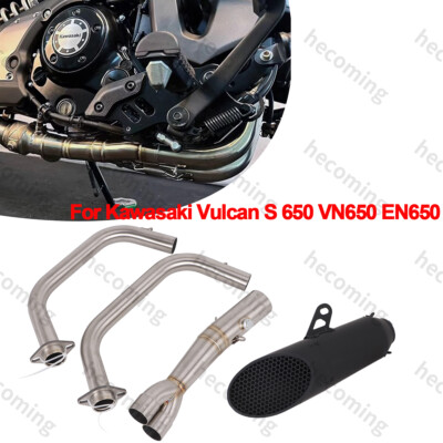 Full Exhaust System Pipe For Kawasaki Vulcan S 650 VN650 EN650 2015-2024 Black