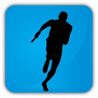 Relay Sport Icon Car Bumper Sticker Decal 5'' x 5''