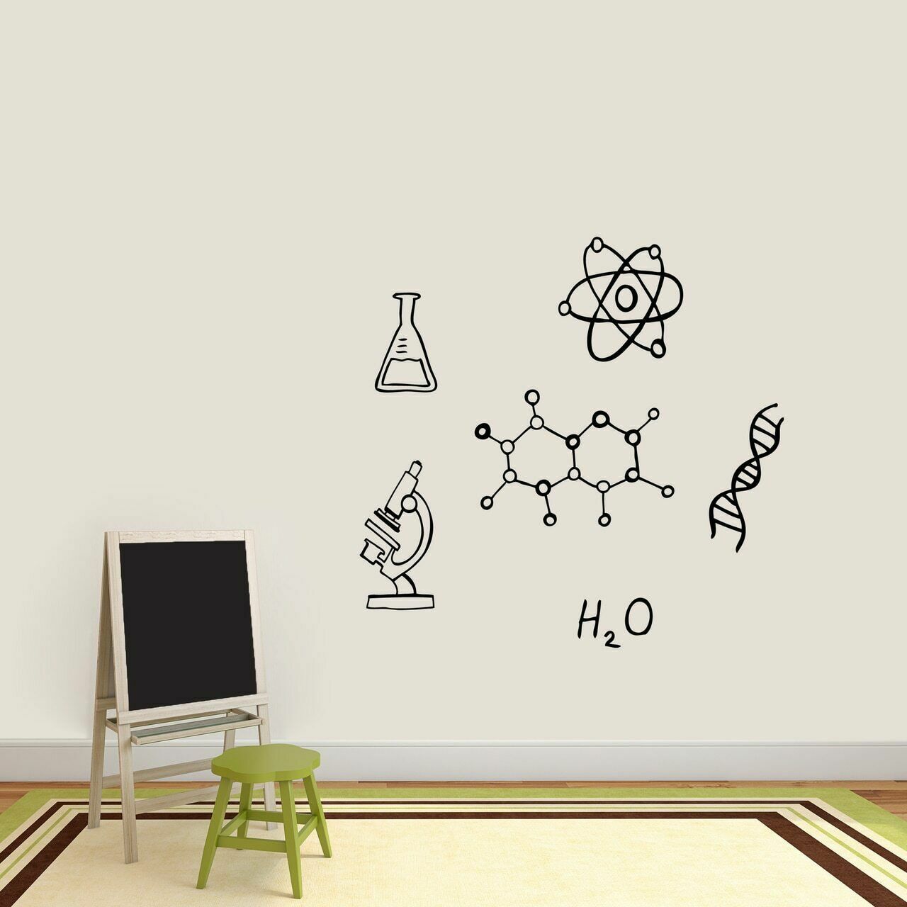 Chemistry Set Wall Decals - Science Kids Classroom School Office Decals Stickers